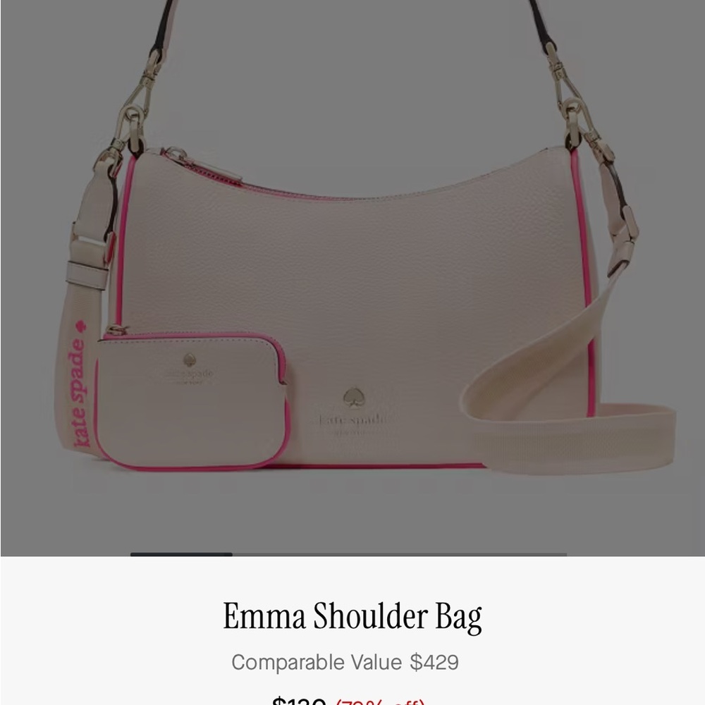 Kate Spade Light Pink Crossbody Bag with Neon Accents - Picture 11 of 11